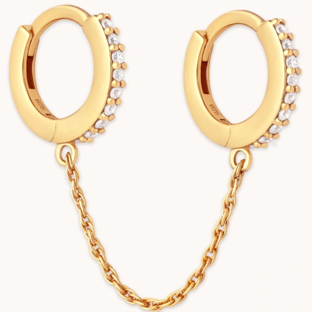 CHAIN LINK HUGGIES IN GOLD